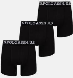 U. S. Polo Assn U. S. Polo Assn. férfi boxeralsó pamut elasztánnal USPA Trunk 3-as csomag - fekete M