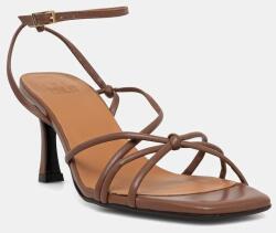 Billi Bi magas sarkú bőrszandál - barna Női 39