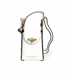  Massimo Contti mini kerékpáros kézitáska bőr fehér méhecske