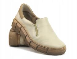 Wasak Női Félcipő Wasak 0704 Bebújós Bőr Fekete (0704 ECRU)