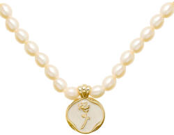 Dollcini Pearl Gyöngy Nyaklánc Virág Medállal - Rózsa vagy Tulipán - Rózsa (548761)