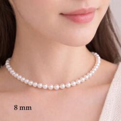Dollcini Klasszikus Gyöngysor - Gyöngy nyaklánc (4 / 8 / 10 mm) - 8 mm - Klasszikus (548542)