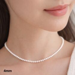 Dollcini Klasszikus Gyöngysor - Gyöngy nyaklánc (4 / 8 / 10 mm) - 4 mm - Finom (548541)