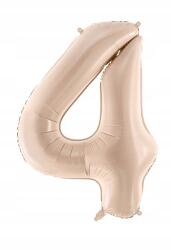 Party Deco Fólia Léggömb Szám 4, Bézs