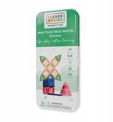  Cleverclixx Mágneses építőkockák Mini Tiles Pack Pastel 28 db-os (CC-1027)