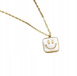  Smiley nyaklánc acél gyöngyház női gyerek 316L ajándék