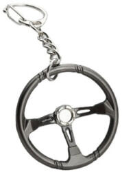 Autolife 80353 W16362-9 Sportkormány kulcstartó fémből - Grafit színben (80353) - akcio-shop