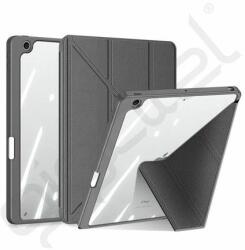 Dux Ducis MAGI ORIGAMI tok álló, bőr hatású (aktív FLIP, oldalra nyíló, TRIFOLD, asztali tartó, ceruza tartó) SZÜRKE
