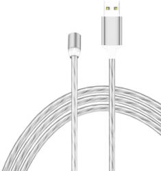 AUTOLIFE Apple LIGHTNING világító LED töltőkábel kábel - fehér színben (1in1W) - akcio-shop