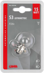 LAMPA S3 Asszimetrikus Motorkerékpáros Izzó - 12V - 15W - P26s (0191518)