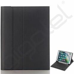 Silverline Tok álló, bőr hatású (FLIP, bluetooth billentyűzet, asztali tartó, QWERTY, angol nyelvű, ceruza tartó) FEKETE