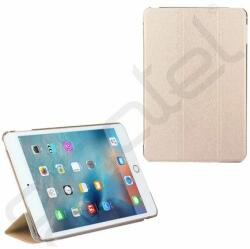 Silverline Tok álló, bőr hatású (aktív FLIP, oldalra nyíló, TRIFOLD, asztali tartó, textil minta) ARANY