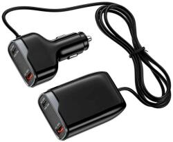 Astrum Astrum PRO GO PD100 autós szivar gyorstöltő 2X USB (18W), 2X Type-C (33W) csatlakozóval fekete