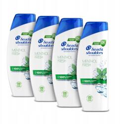 Head & Shoulders 4x Head&Shoulders Menthol Fresh sampon, zsíros hajra 400ml (5903815583704)