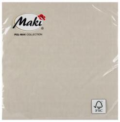 POL-MAK Papírszalvéta Szürke 33x33 cm Pol-mak