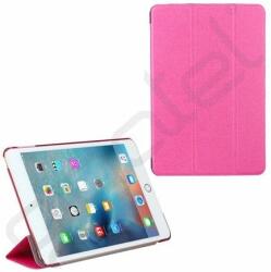 Silverline Tok álló, bőr hatású (aktív FLIP, oldalra nyíló, TRIFOLD, asztali tartó, textil minta) RÓZSASZÍN