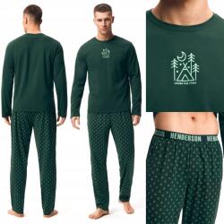 Henderson Férfi Pizsama Henderson hosszú ujjú szett 100% Pamut zöld XXL