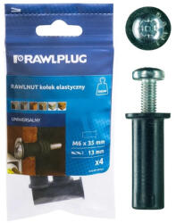 Koelner - Rawlplug Rawlnut Flexi dübel M6x40mm-es D-fejű metrikus csavarral