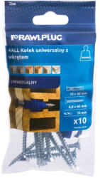 Koelner - Rawlplug 4ALL nagyteljesítményű univerzális nylon dübel 10x50mm süllyesztett fejű 6x60mm csavarral ultramid