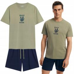 Henderson Férfi Pizsama Henderson Otthoni szett Póló Rövidnadrág 100% Pamut XL