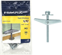 Koelner - Rawlplug Rugós szétnyíló billenő anya, D-fejű M6x80mm-es csavarral horganyzott