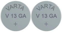 VARTA LR44 gombelem, alkáli mangán, 1, 5V, 125 mAh, 2 db, Varta AG13, V13GA, G13A, 13GA, PX76A, PX675A, 157, L1154 (4276101402)