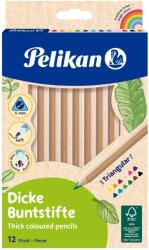 Pelikan Színes ceruza / 12 szín Trio vastag natúr (00700047)