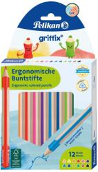 Pelikan Színes ceruza / 12 szín, vastag, háromszögletű Griffix (00701525)