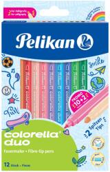 Pelikan Colorella Duo C407-es filctoll / 12 szín 2 hegyvastagsággal (00813846)