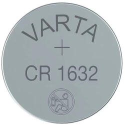 VARTA CR1632 lítium gombelem, 3 V, 140 mA, Varta BR1632, DL1632, ECR1632, KCR1632, KL1632, KECR1632, LM1632 (06632101401)