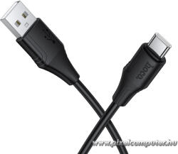  Silicone Cable USB A to USB C Hoco 3A 1 m X124 black (6942007664424)