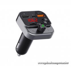 ART transmiter FM bluetooth 5.0 + USB A QC3.0 + Typ C (total 30W) FM-84B black (5906721172109)