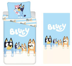 Bluey felnőtt ágyneműhuzat és törölköző szett (Blue) (EKING0425)
