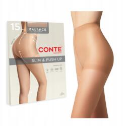 Conte Elegant Karcsúsító harisnyanadrág 5XL push up 15 den bézs Conte modellező Balance (rajstopy Conte modelujące cienkie)