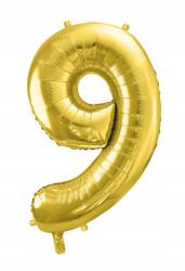Party Deco Fólia Lufi 9-ES Szám Arany