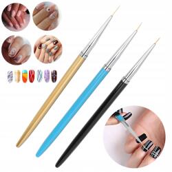  Ecsetkészlet Körömdíszítő Ecset Manikűr Minták Hibrid Gél (1414210033511)