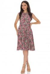 RohBoutique Rochie clos, Verde cu imprimeu florală si buzunare, Roh DR4747