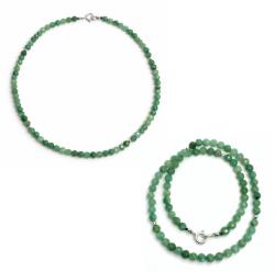  Colier Smarald Rotund Fatetat 5x5 mm - Accesorii de Argint 925 - 1 Buc