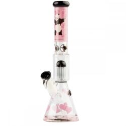 G-Rollz Bong din sticla Banksy Graffiti Panda Gunnin Pink 35cm