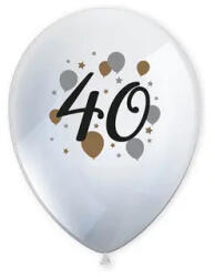 Procos Milestone, Happy Birthday 40 léggömb, lufi 6 db-os (PNN95623)