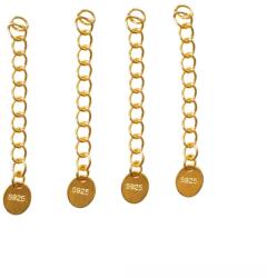  Charm terminatie oval argint 925 aurit 4 cm - 1 Buc