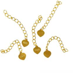  Charm terminatie inima argint 925 aurit 4 cm - 1 Buc - concepttropic - 25,50 RON