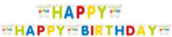 Procos Happy Birthday Streamers felirat 200 cm (PNN81849)