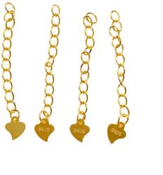  Charm terminatie inima argint 925 aurit 4 cm - 1 Buc - concepttropic - 19,50 RON