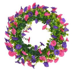 Coronita verdeata artificiala+flori pentru decoratiuni florale (8580)