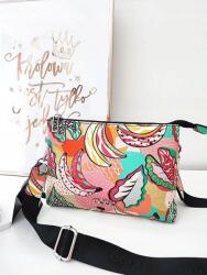 Nobo kézitáska postás táska háromrekeszes rózsaszín print (NBAG-P0900-CM04)