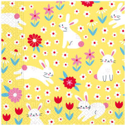  Húsvét Bunny in Yellow szalvéta 20 db-os 33x33 cm (PNN98129) - oliviashop