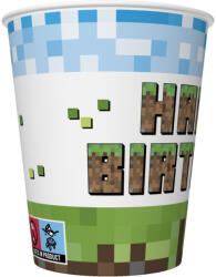  Happy Birthday Pixel Block papír pohár 8 db-os 250 ml (PKK773258) - oliviashop
