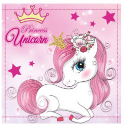  Unikornis Princess kéztörlő, arctörlő, törölköző 30x30cm (FML365808) - oliviashop