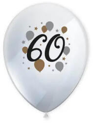  Happy Birthday 60 Milestone léggömb, lufi 6 db-os 11 inch (27, 5 cm) (PNN95625) - oliviashop